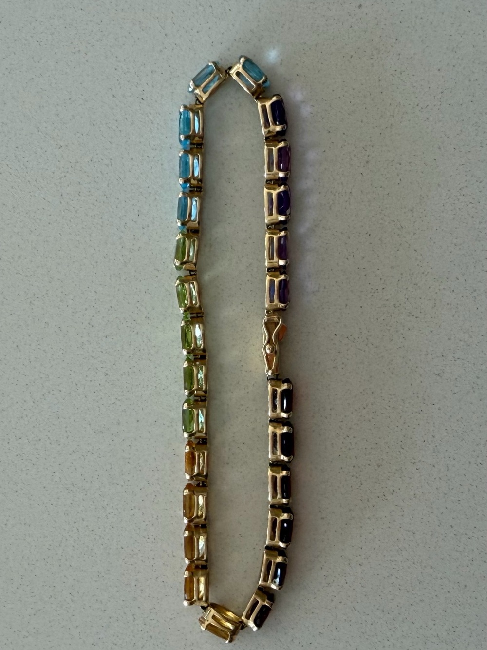 14kt multi stone bracelet - Picture 2 of 9